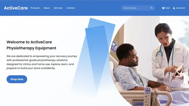 Fitness and wellness website design sample