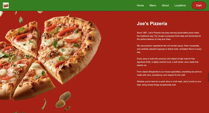 Example of a website we designed
