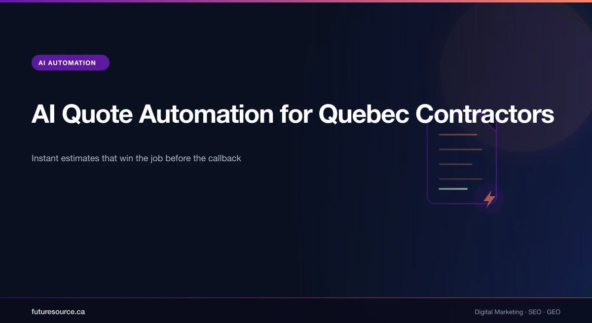 Automatisation des devis par IA : comment les entrepreneurs québécois gagnent des contrats plus vite