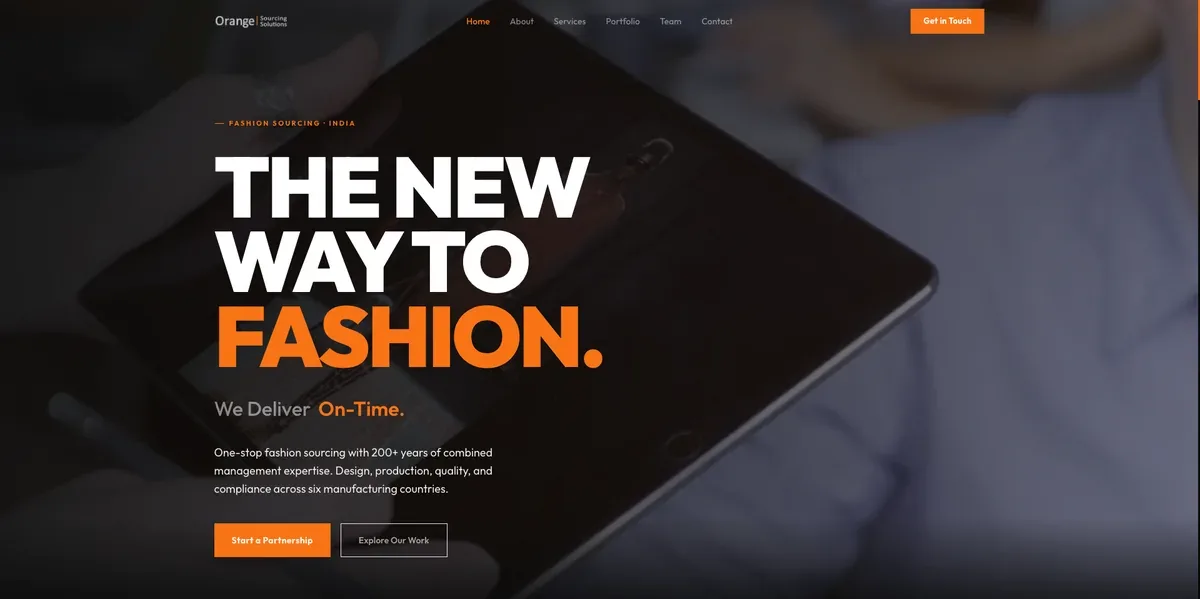 Orange Sourcing — Web Redesign